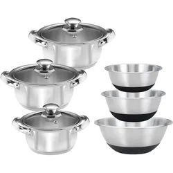 Topf-Set KING "EDELSTAHL", silber (silberfarben), Töpfe, Induktion