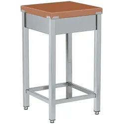 Polyethylen-schneidetisch rote farbe - 500x500x850 mm - 16030300 Eurast