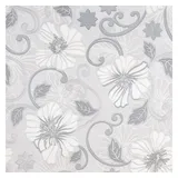 vidaXL Vliestapete 3D Blumenmuster Grau 10x0,53 m