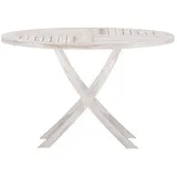 VCM Gartentisch 120 x 120 x 75 cm Weiß