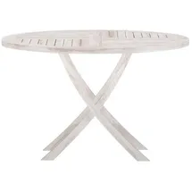 VCM Gartentisch 120 x 120 x 75 cm Weiß
