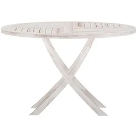 VCM Gartentisch 120 x 120 x 75 cm Weiß