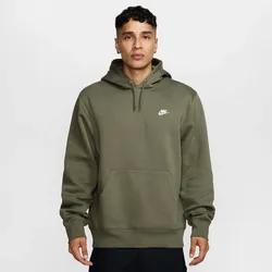 NIKE M NK CLUB BB PO HOODIE MEDIUM OLIVE/MEDIUM OLIVE/WHIT M