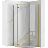 REA Duschkabine Diamond 90X90 Brush Gold - Gold