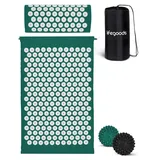 LifeGoods Akupressurmatte Mit Kissen - Akkupressmatte - Akkupressurmatte+ - Akupressur Matte - Akupunktur Matte - Massagematte - Rücken - Stachelmatte - Fakirmatte - Nagelmatte - Acupressure Mat