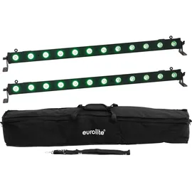 Eurolite Set 2x LED BAR-12 QCL RGB+UV Leiste + Soft-Bag