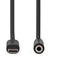 Nedis CCGL65960BK10 USB Kabel 1 m USB 2.0 USB Typ-C 3.5mm Schwarz