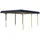 SKANHOLZ Carport Wendland 4,09 x 6,28 m nussbaum mit EPDM-Dach und Pfostenanker