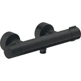 Duravit Thermostatarmatur Duschthermostat rund für 1 Verbraucher Schwarz Matt TH4220000046
