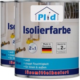 Isolierfarbe 1,5L für ca 4m2 /Feuchteblocker Nikotinsperre Kellerfarbe Wandfarbe