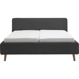 Meise Möbel Polsterbett Mattis 180 x 200 cm Cord Grau Anthrazit