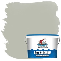 Halvar Latexfarbe hohe Deckkraft Weiß & 100 Farbtöne - abwischbare Wandfarbe für Küche, Bad & Wohnraum Geruchsarm, Abwischbar & Weichmacherfrei (5 L, Braungrün)