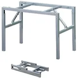 SXYHCK Klappbare Tischbeine Tischgestell Für Esstisch, Metall Schreibtisch Ersatz Bein Möbelbeine, Faltbare Möbelfüße Tischfüße Für Couchtisch Stizbank(Silver,55x39x50cm)