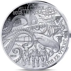 Silber-Gedenkmünze „Jules Verne - 20.000 Meilen unter dem Meer“