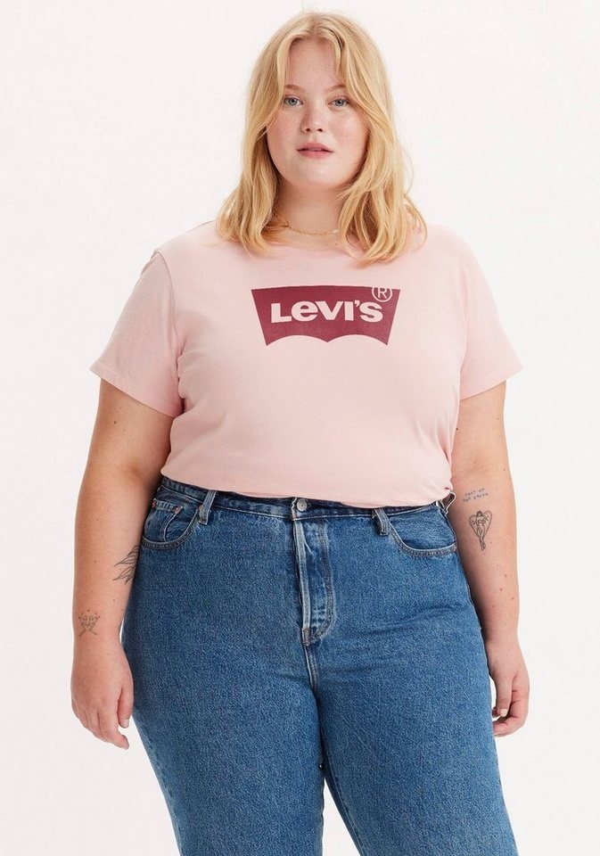 Levi's® Plus T-Shirt Perfect Tee mit Batwing-Logo rosa XL (44)