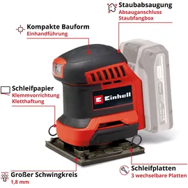 Einhell Akku-Faustschleifer TE-OS 18/113 3X Li Solo