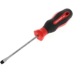 Gedore red Schraubendreher Schlitz, Schraubenzieher, 2-Komponenten-Griff, Länge 200 mm, Werkzeug, R38105519, Stahl