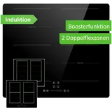 Induktionskochfeld autark 60cm 4 Kochstellen 2 Flex-Zonen 4xBooster Slider Timer