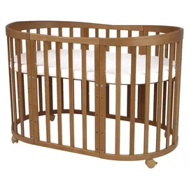 Waldin Babybett OWAL Kinderbett 7in1 mit Matratze, mitwachsendes Kinder-Bett