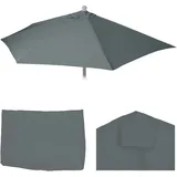 MCW Ersatzbezug für Sonnenschirm Halbrund 270 cm Polyester Anthrazit