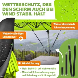 Kesser Doppelsonnenschirm 460 x 270 cm Grün