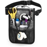 Trunab Krankenschwester Gürteltasche, mit Mehreren Taschenfächern, für medizinisches Zubehör wie Schere, Klebeband, Stethoskop, Thermometer, Stilltasche,Grau