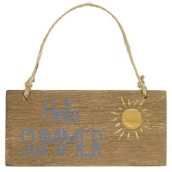 IB Laursen Holzschild Hello Summer, L15 x H7 cm