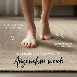 carpetfine Teppich CARPETFINE "Nele Juteteppich Naturfaser", taupe, B:80cm H:6mm L:80cm, Jute, Teppiche, Teppich, geflochtener Wendeteppich aus 100% Jute, quadratisch und als Läufer