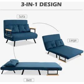 Homcom Schlafsofa Stahl, Polyester