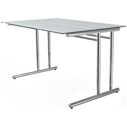 Kerkmann Glas-Schreibtisch »Artline Transparent« 120 cm höhenverstellbar transparent, 120x82x80 cm