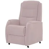 Hukla Fernsehsessel Max Mikrofaser 72 x 109 x 82 cm Rosa/Pink elektrisch mit Rollen
