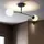 Licht-Erlebnisse Kugel Deckenlampe 2-flammig schwarz, weiß, Glas, Metall