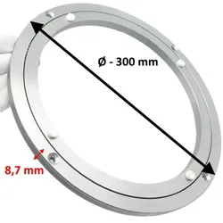 2 x Tischplatte Drehteller | Ø 300mm Drehscheibe für runde Tische | Drehkranz mit Antirutsch Kunststofffüßchen | Drehplatte aus Aluminiumlegierung |
