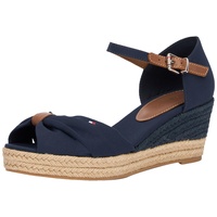 Tommy Hilfiger Damen Wedge Espadrilles Keilabsatz, Blau (Space Blue), 40 - 40 EU