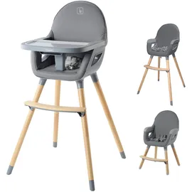 BabyGO Scandi - wood Grau inkl. 5-Punkt-Gurt