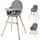 BabyGO Scandi - wood Grau inkl. 5-Punkt-Gurt