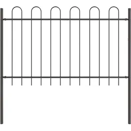 vidaXL Gartenzaun 170 x 80 cm Grau/Stahl