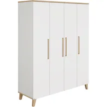 Paidi Kinderkleiderschrank Oscar 164 x 206 cm Eiche weiß