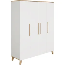 Paidi Kinderkleiderschrank Oscar 164 x 206 cm Eiche weiß