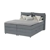 deinbett Boxspringbett mit Bettkasten ¦ blau ¦ Maße (cm): B: 193 H: 109