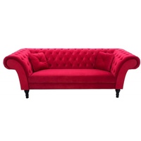Casa Padrino Chesterfield-Sofa »Chesterfield Sofa in Rot 225 x 90 x H. 79 cm - Designer Chesterfield Sofa«
