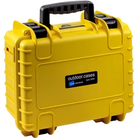 B&W International Outdoor Case Type 3000 gelb + Schaumstoff
