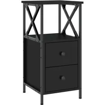 vidaXL Nachtschrank 34 x 35,5 x 70 cm Schwarz