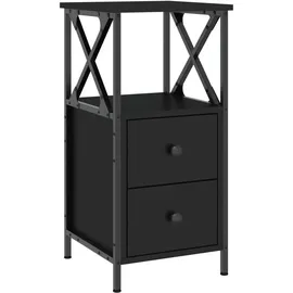 vidaXL Nachtschrank 34 x 35,5 x 70 cm Schwarz