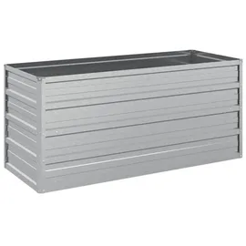 vidaXL Garten-Hochbeet verzinkter Stahl 100 x 40 x 45 cm Silber