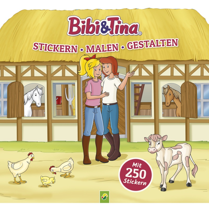 Bibi & Tina - Stickern, Malen, Gestalten. Mit 250 Stickern - Schwager & Steinlein Verlag, Kartoniert (TB)