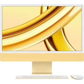 Apple iMac Z19G 59,62cm 23,5Zoll Apple M3 8C CPU/10C GPU/16C N.E. 16GB 1TB SSD Gbit Eth. MM MaKey TID DE - Gelb (Z19G-Z19GD/A-ARNB)