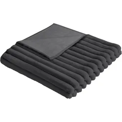 Bettüberwurf "Vita", grau (anthrazit), B:80cm L:130cm, Polyester, WESTFALIA SCHLAFKOMFORT, Tagesdecken, in vielen Größen erhältlich