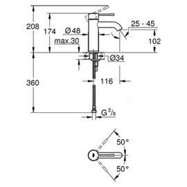 Grohe Essence S-Size Einhandmischer chrom 23590001