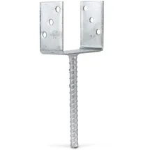 GAH Alberts U-Pfostenträger 121 mm x 200 mm Silber/feuerverzinkt